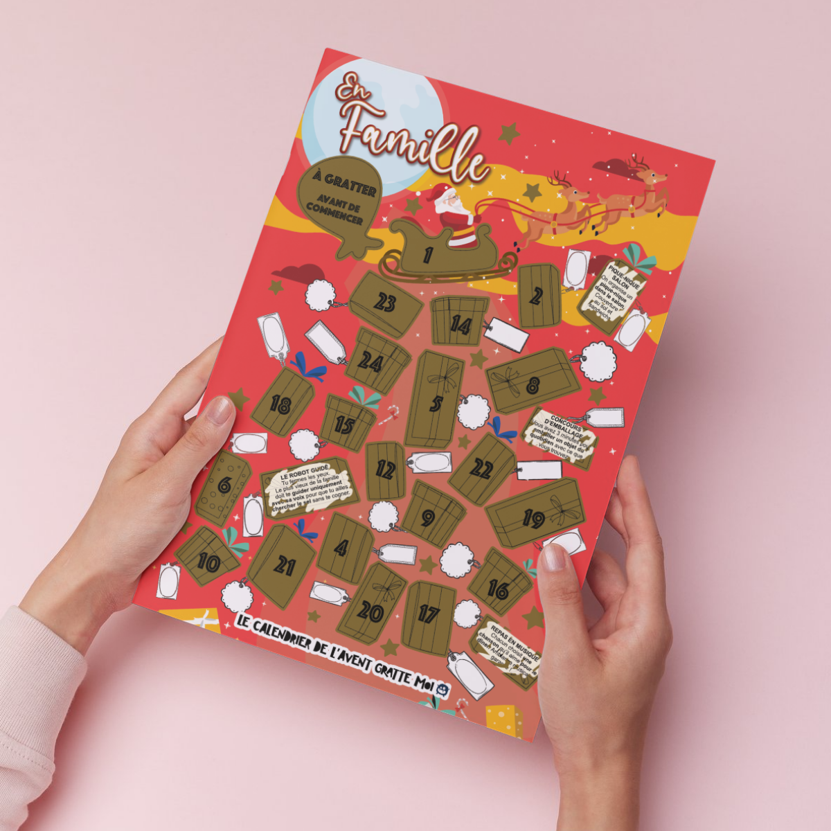 Calendrier de l’Avent à gratter - FAMILLE ⭐️ pour Noël