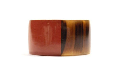 Bracelet laqué rouge brique