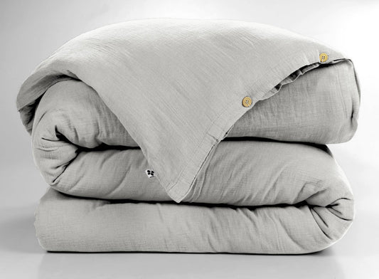 Housse de couette Gaze de Coton 260 x 240 cm GAÏA Nuage