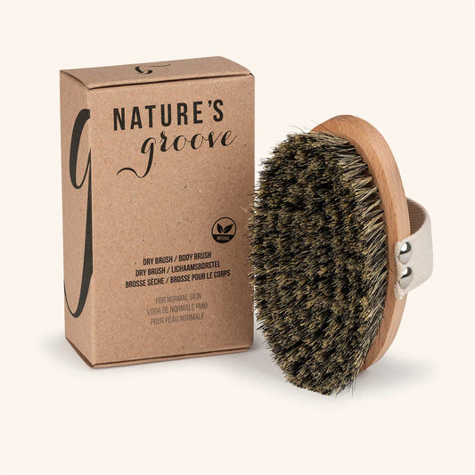Brosse sèche 100 % naturelle - Brosse de bain et corps