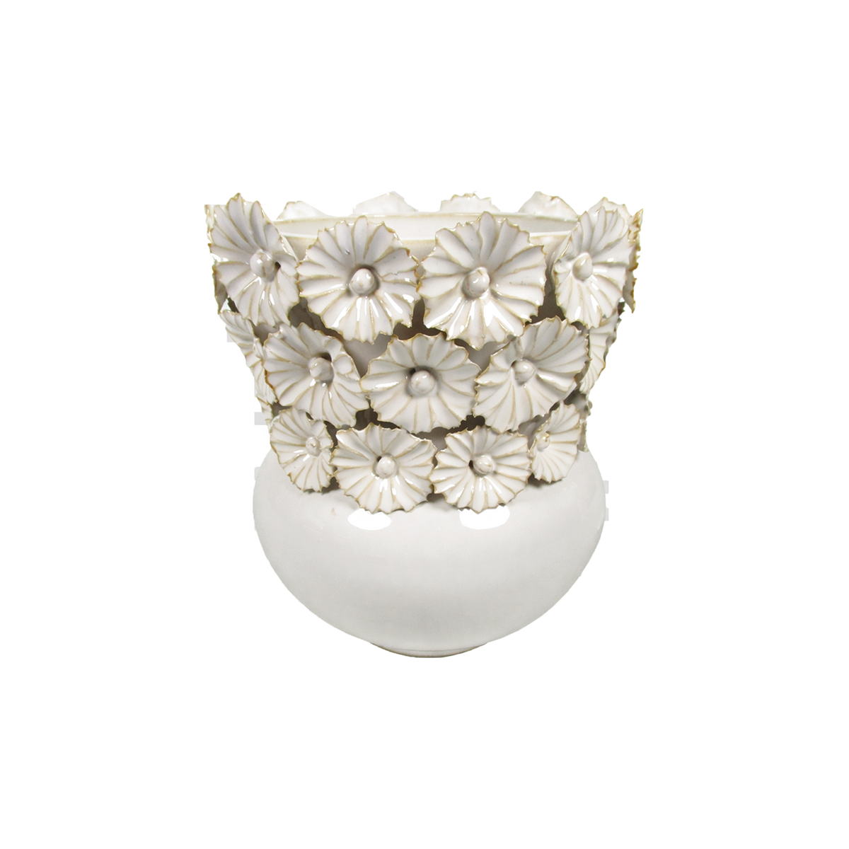 Vase botanica blanc D16,5 H20,5cm