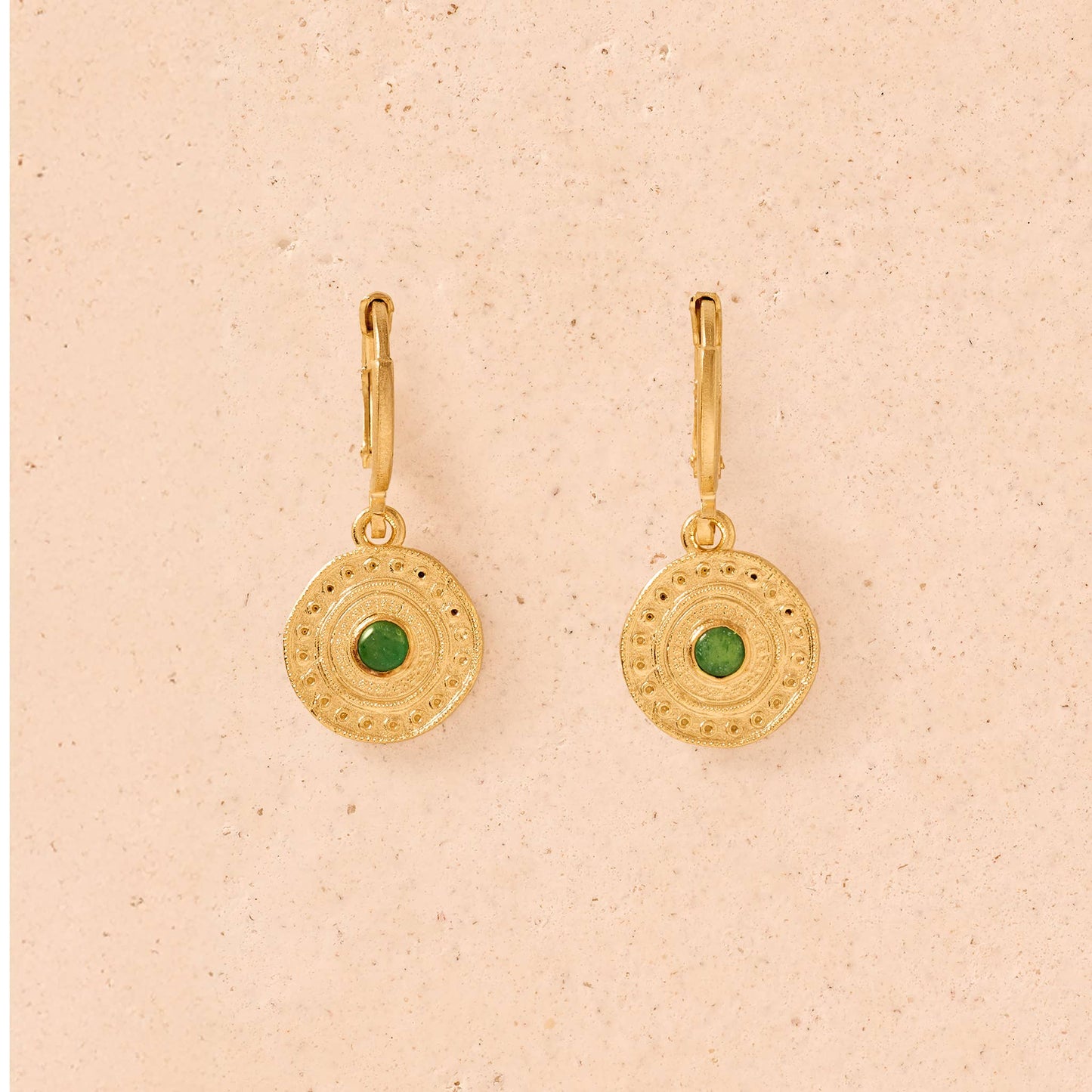 Boucles d'oreilles Alba Green | Bijoux en or, cadeau imperméable