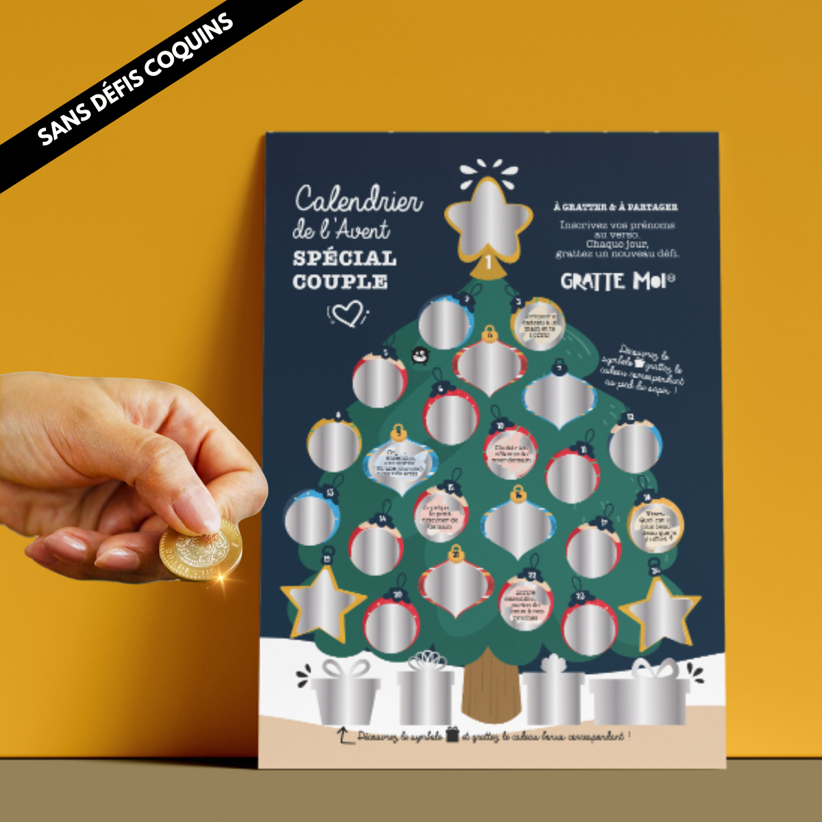 Calendrier de l'Avent "couple" ❤️ jeux à gratter Noël