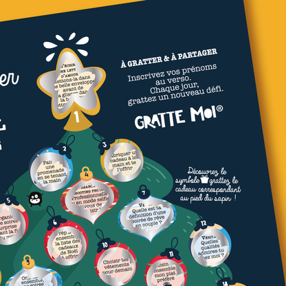 Calendrier de l'Avent "couple" ❤️ jeux à gratter Noël