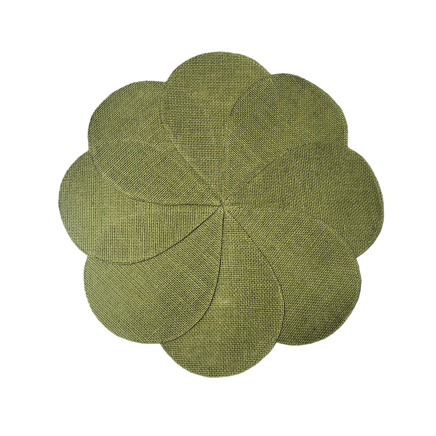 Set de table rond jute vert D38cm