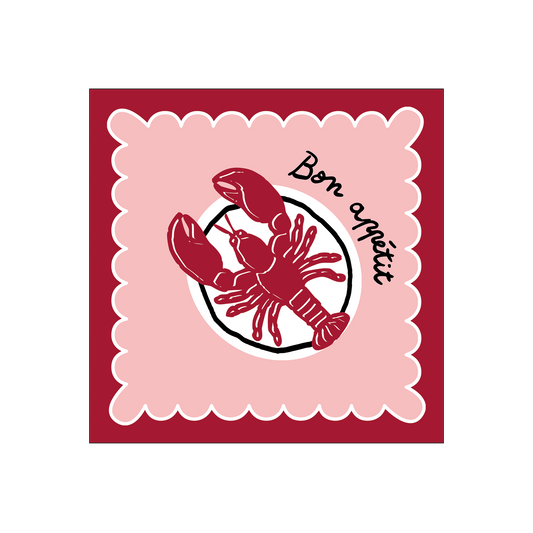Serviette papier homard rouge x20