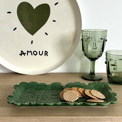 Verre à pied Visage vert