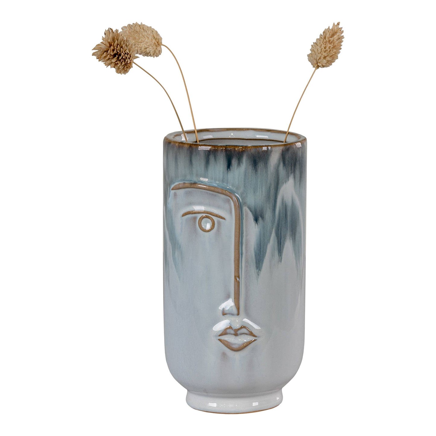 Vase avec visage. Rond. Ø9,5x17 cm