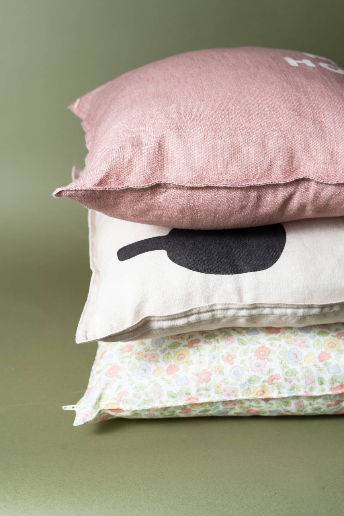 Coussin en lin Sisi, Nuage et arbre