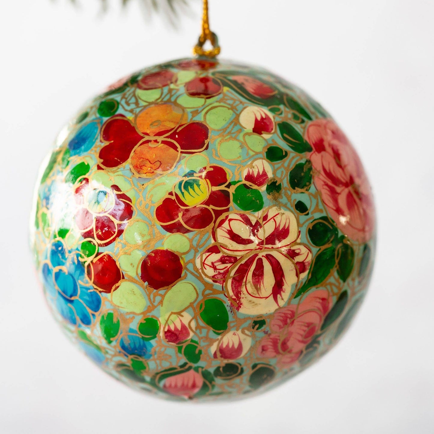 Boule de Noël Indien Floral 11 cm