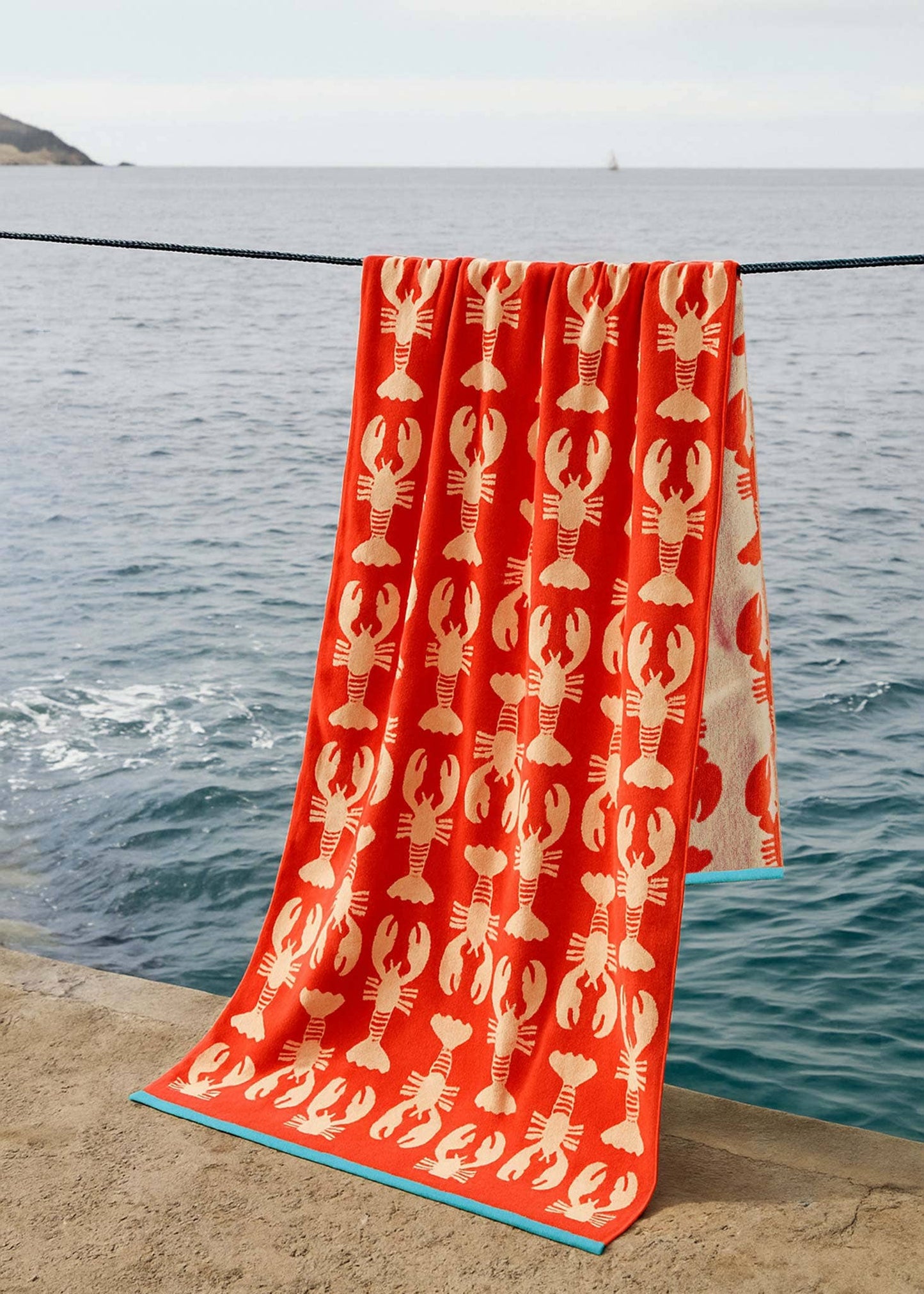 Serviettes en coton biologique Homards