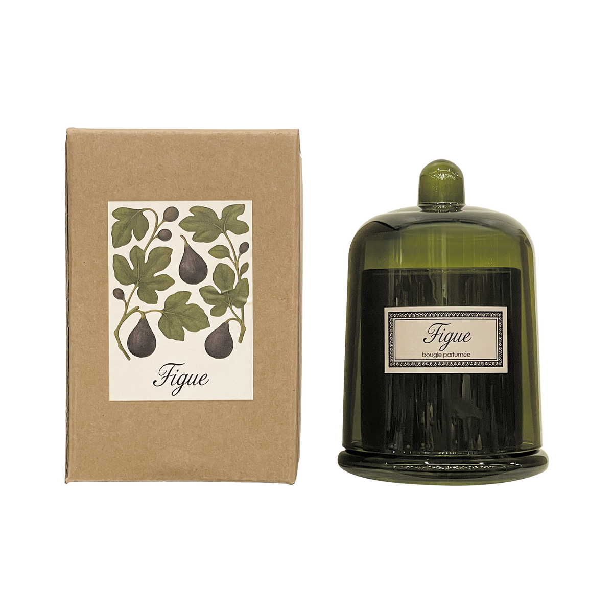 Bougie cloche botanic gm figue D10,2 H15,5cm