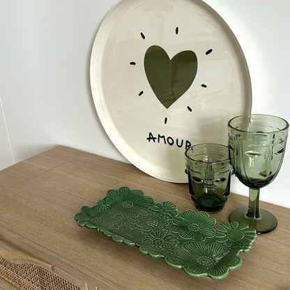 Verre à pied Visage vert