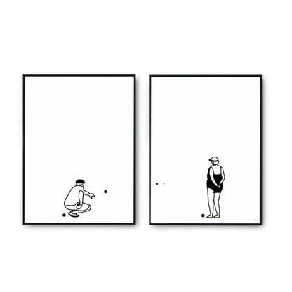 Affiches - Le couple de boulistes