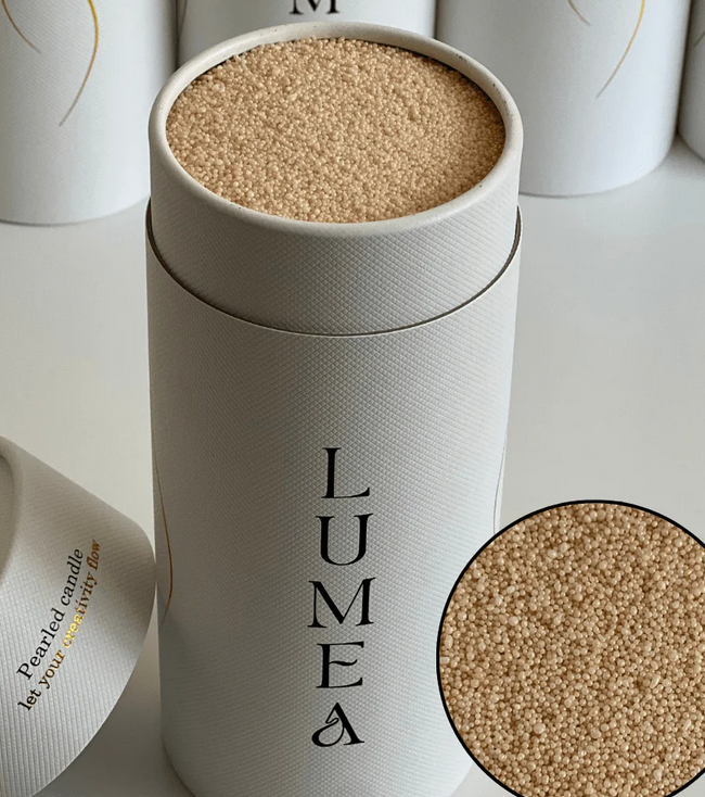 Bougie perlée mèches coton incluses 500 g