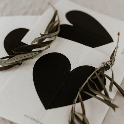 Chiffons éponges Coeur en lot de 3