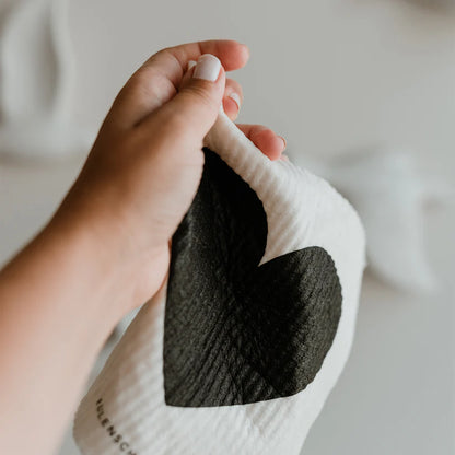 Chiffons éponges Coeur en lot de 3