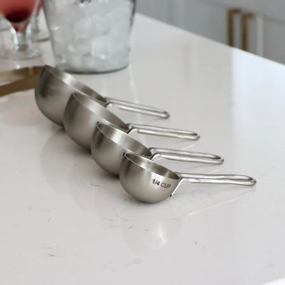 Cuillères à mesurer en étain Forge - Lot de 4