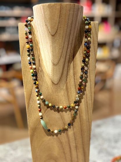 Sautoir en agathe 7 tours