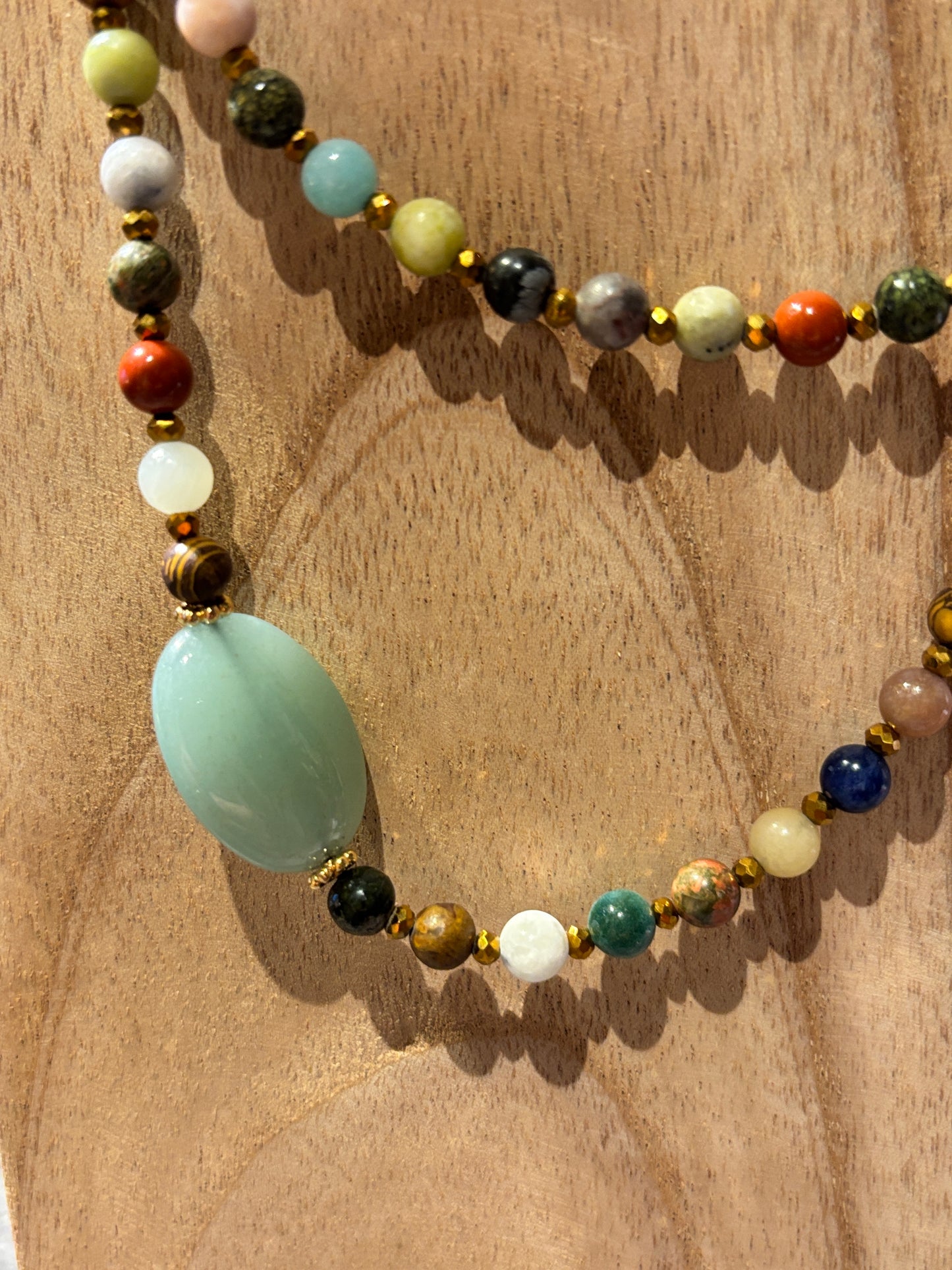 Sautoir en agathe 7 tours