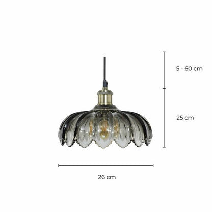 Suspension en verre Pétale