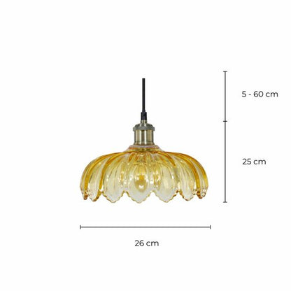 Suspension en verre Pétale