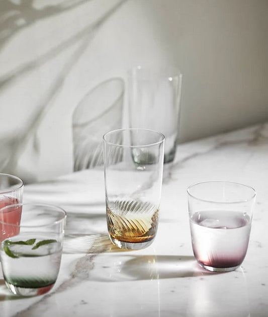 Verre à eau ambre