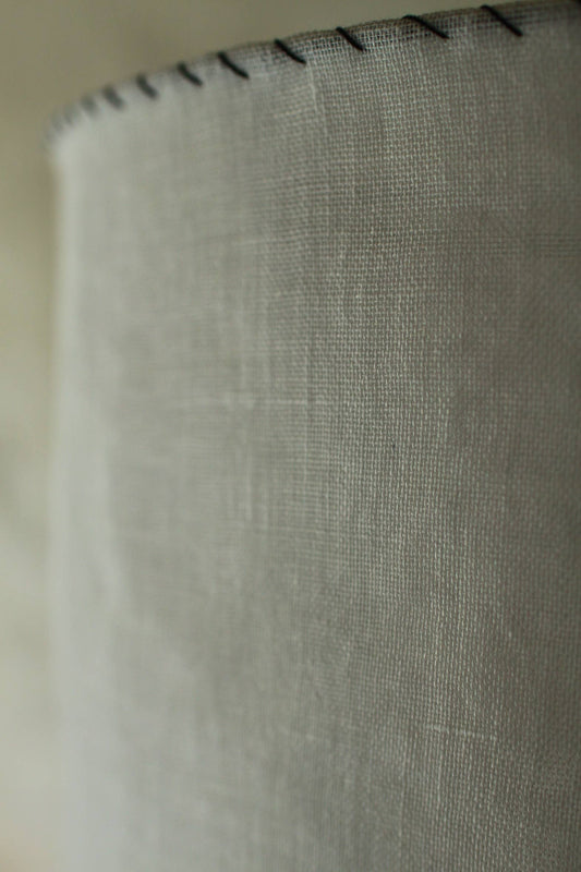 Suspension lumineuse - Lampion en lin blanc dip dye