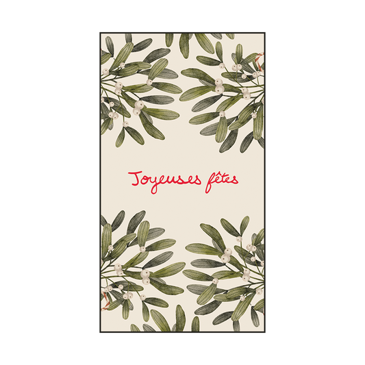 Serviette papier rectangle gui joyeuses fêtes x15