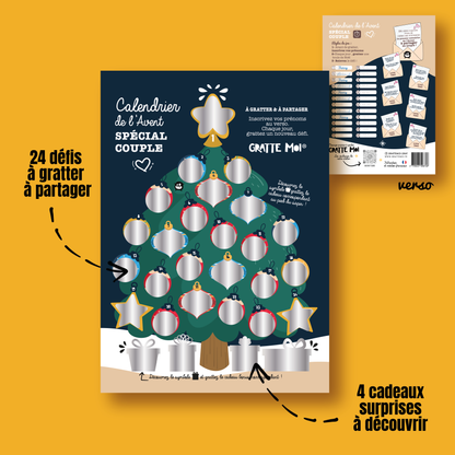 Calendrier de l'Avent "couple" ❤️ jeux à gratter Noël