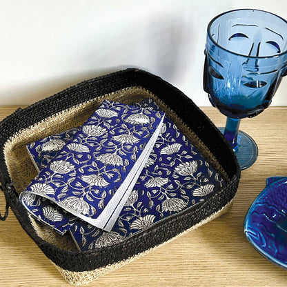 Verre à pied Visage bleu