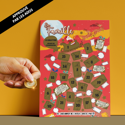 Calendrier de l’Avent à gratter - FAMILLE ⭐️ pour Noël