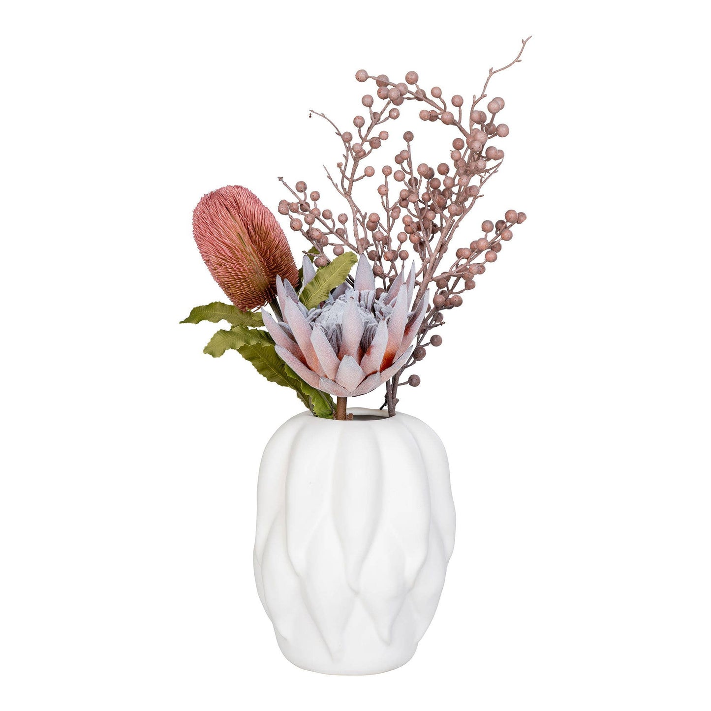 Vase - Vase. Céramique. Beige. 19,5x19,5x26 cm