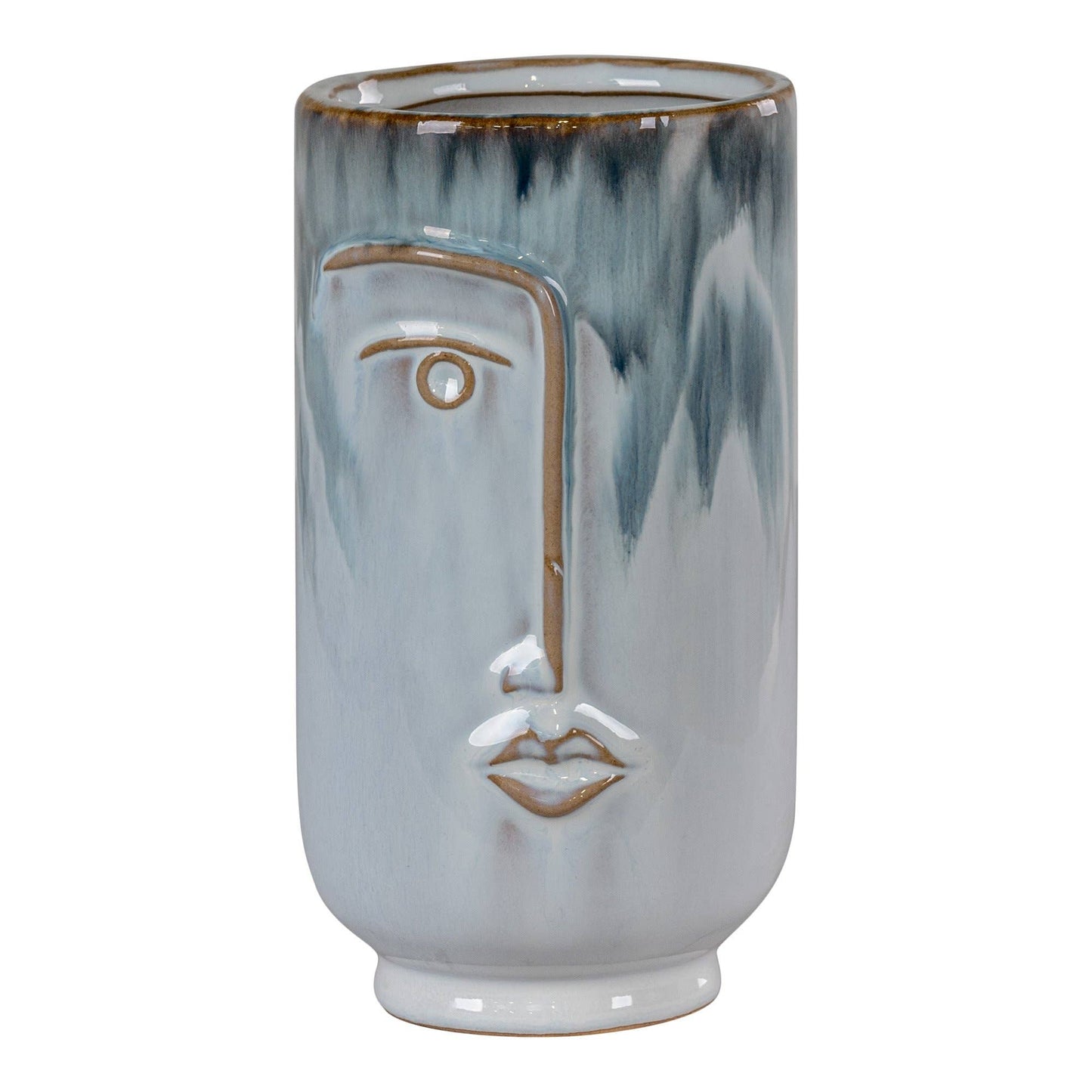 Vase avec visage. Rond. Ø9,5x17 cm
