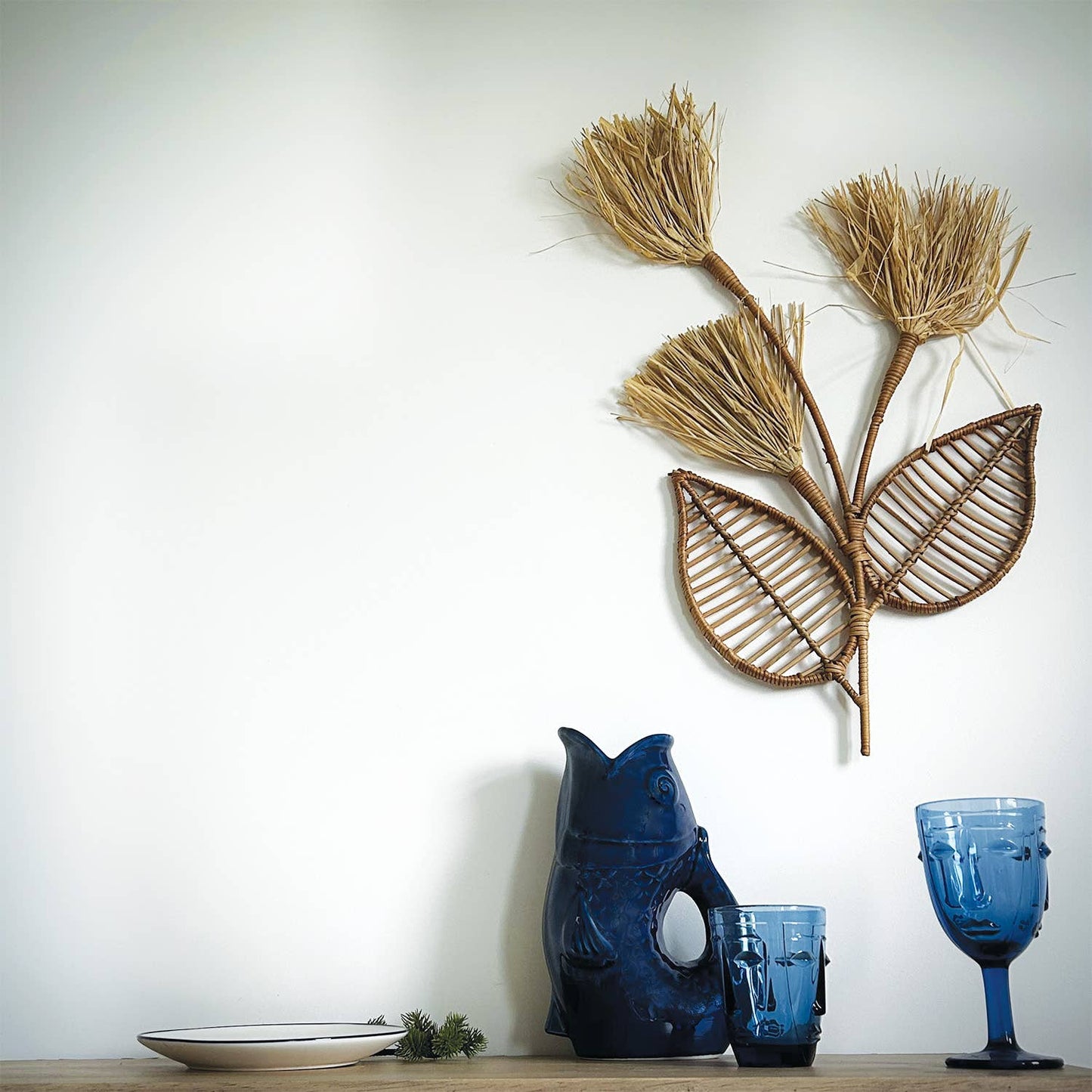 Verre à pied Visage bleu