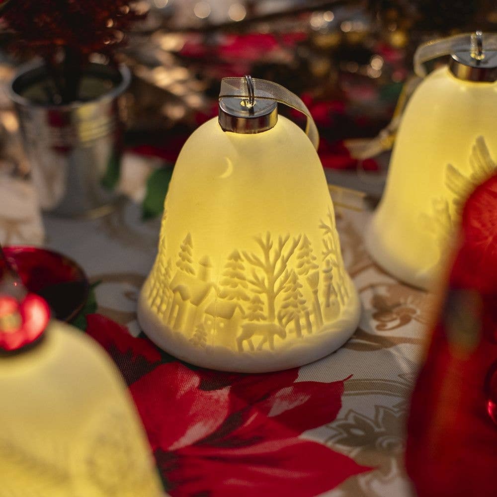 VILLAGE DE NOËL CLOCHETTE LED BLANCHE