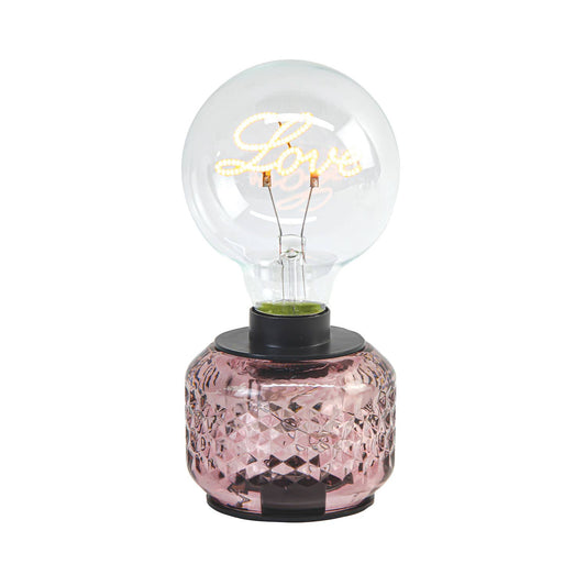Lampe LED rose love à piles