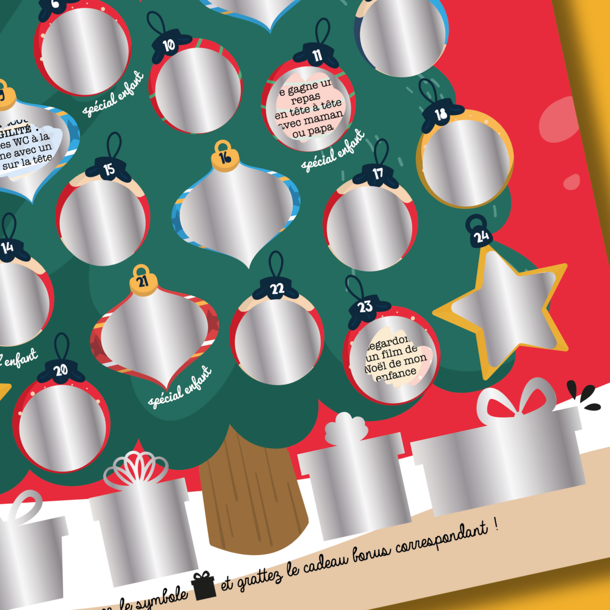 Calendrier de l’Avent défis en famille avant Noël