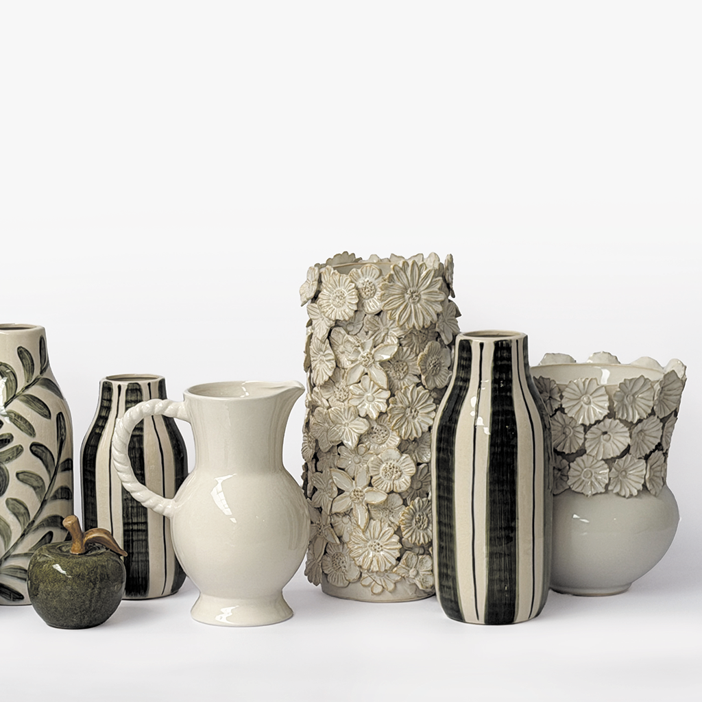 Vase botanica blanc D16,5 H20,5cm