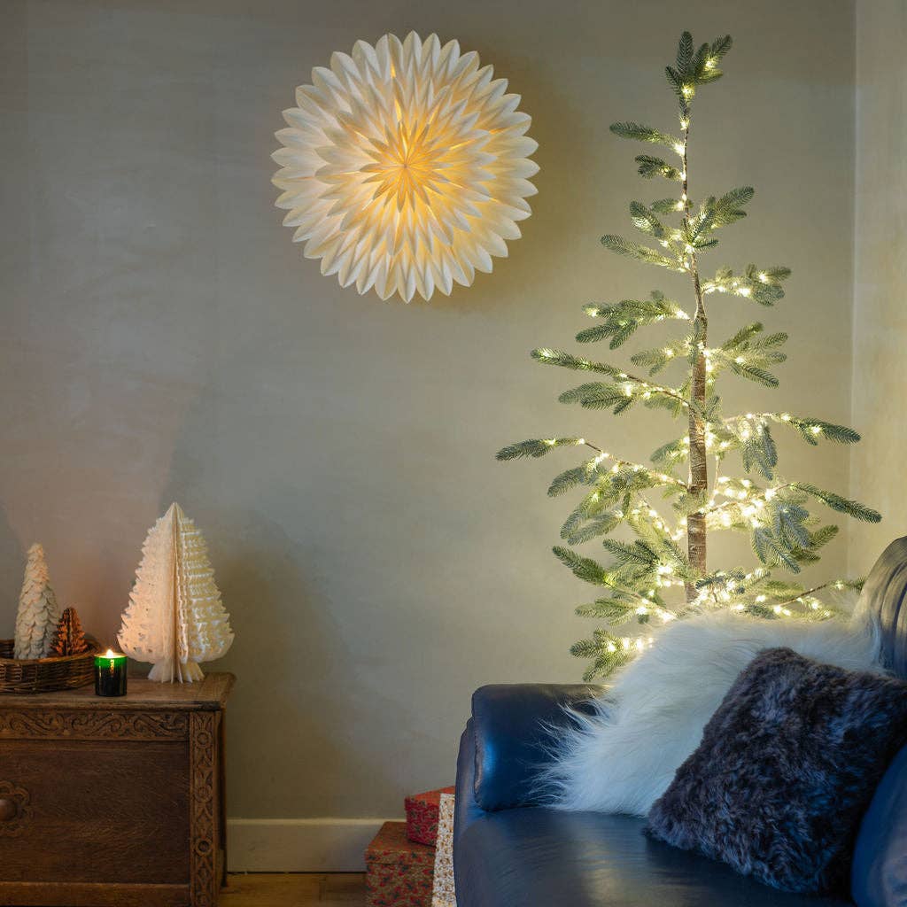 Grande décoration murale en papier astéracées, 70 cm