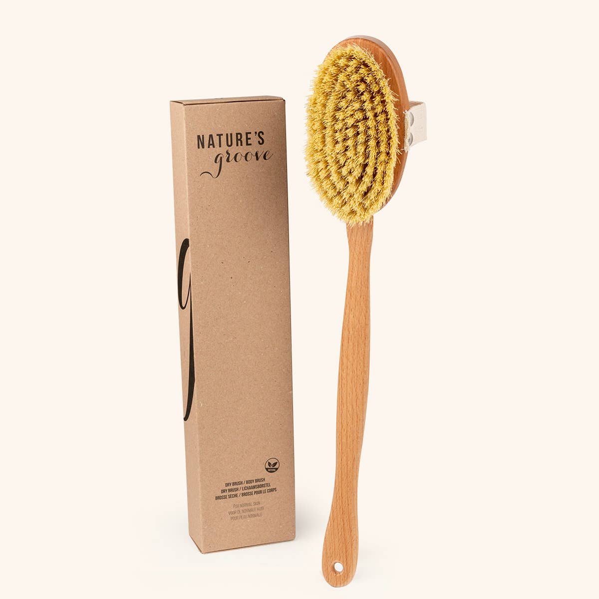 Brosse pour le corps 100 % vegan avec manche amovible