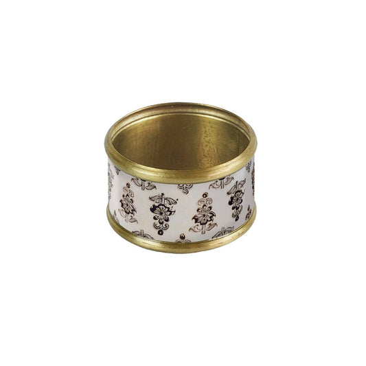 Rond de serviette en laiton émaillé Hoya