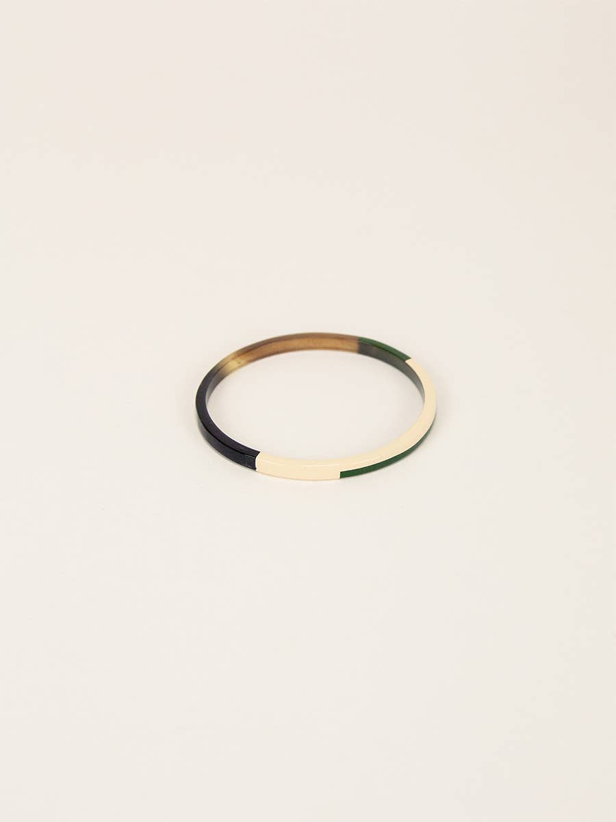 Bracelet Lierre beige et kaki