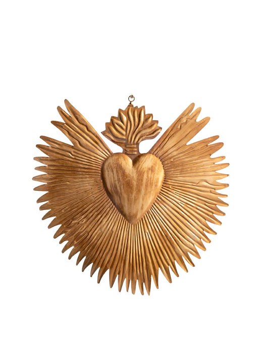 Ex Voto en fer doré et flammes