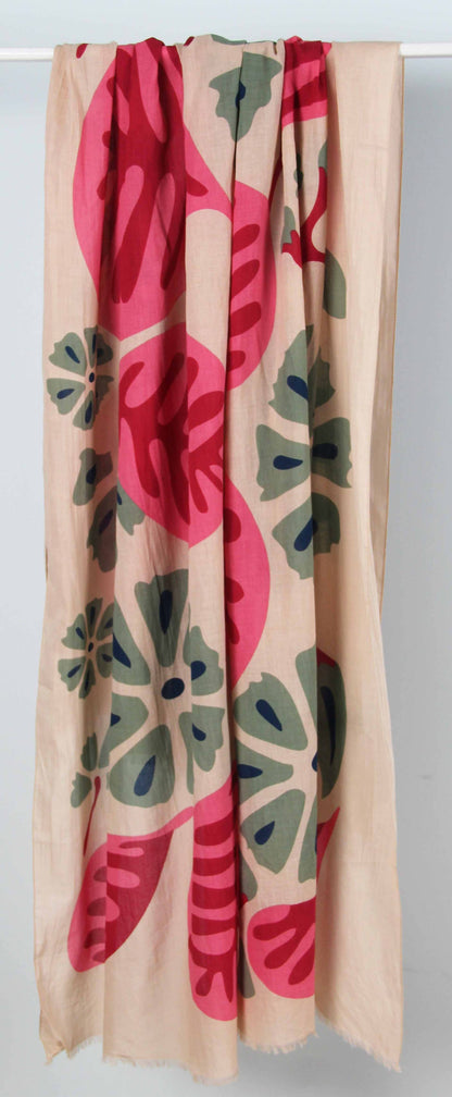 Foulard Coton Bio Equateur Rose