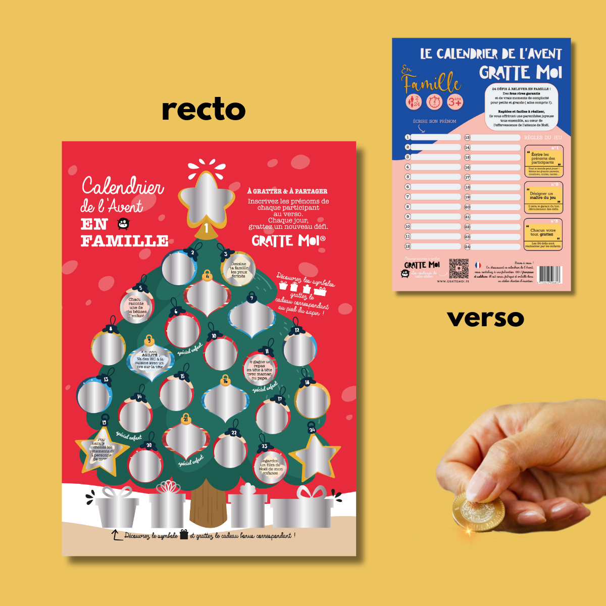 Calendrier de l’Avent défis en famille avant Noël