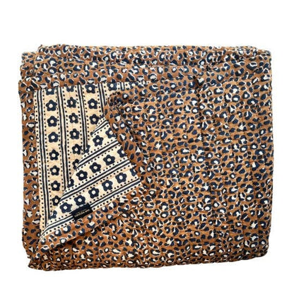 Couverture léopard brown/ fleurs
