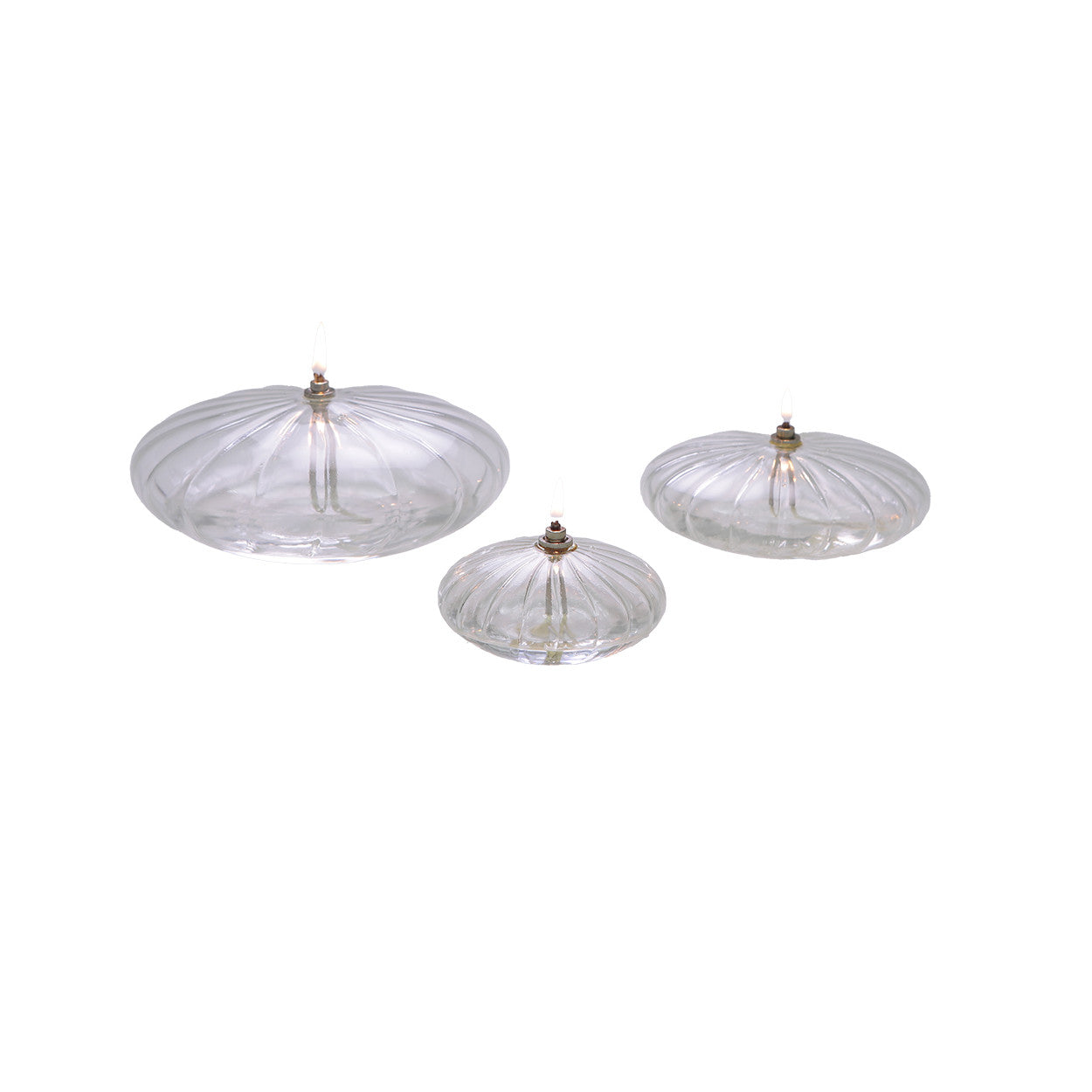 Lampe à huile Ellipse striée S