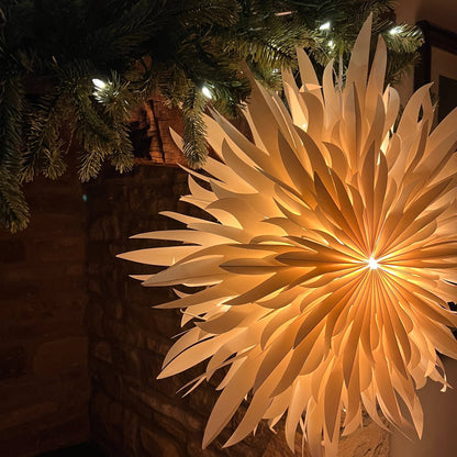 Décoration murale en papier blanc pivoine, 70 cm