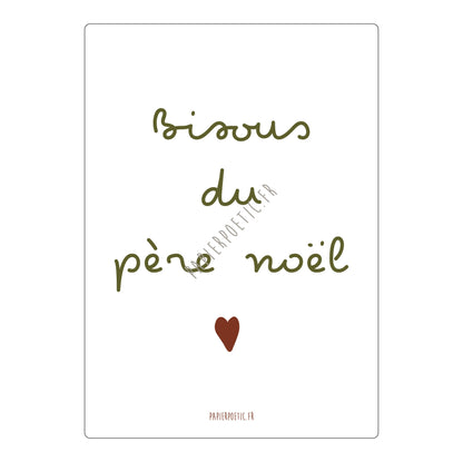 Carte Postale / Card "Bisous du père Noël"
